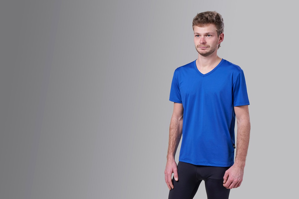 [00460 KB] Paljari T-Shirt mit Bio-Infrarot Faser, UNISEX; Farbe: königsblau V-Ausschnitt WA