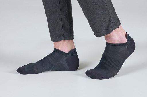 [01301]Calze corte sneaker con fibra a onde bio infrarosse, Unisex; Colore: nero