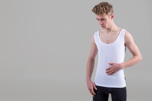 [00247 NEU] Canotta con fibra a onde bio infrarosse; unisex; Colore bianco S/M, L, XL/XXL modello nuovo